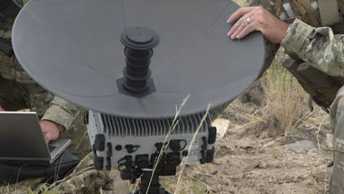 A portable satellite dish antenna to use in isolated areas