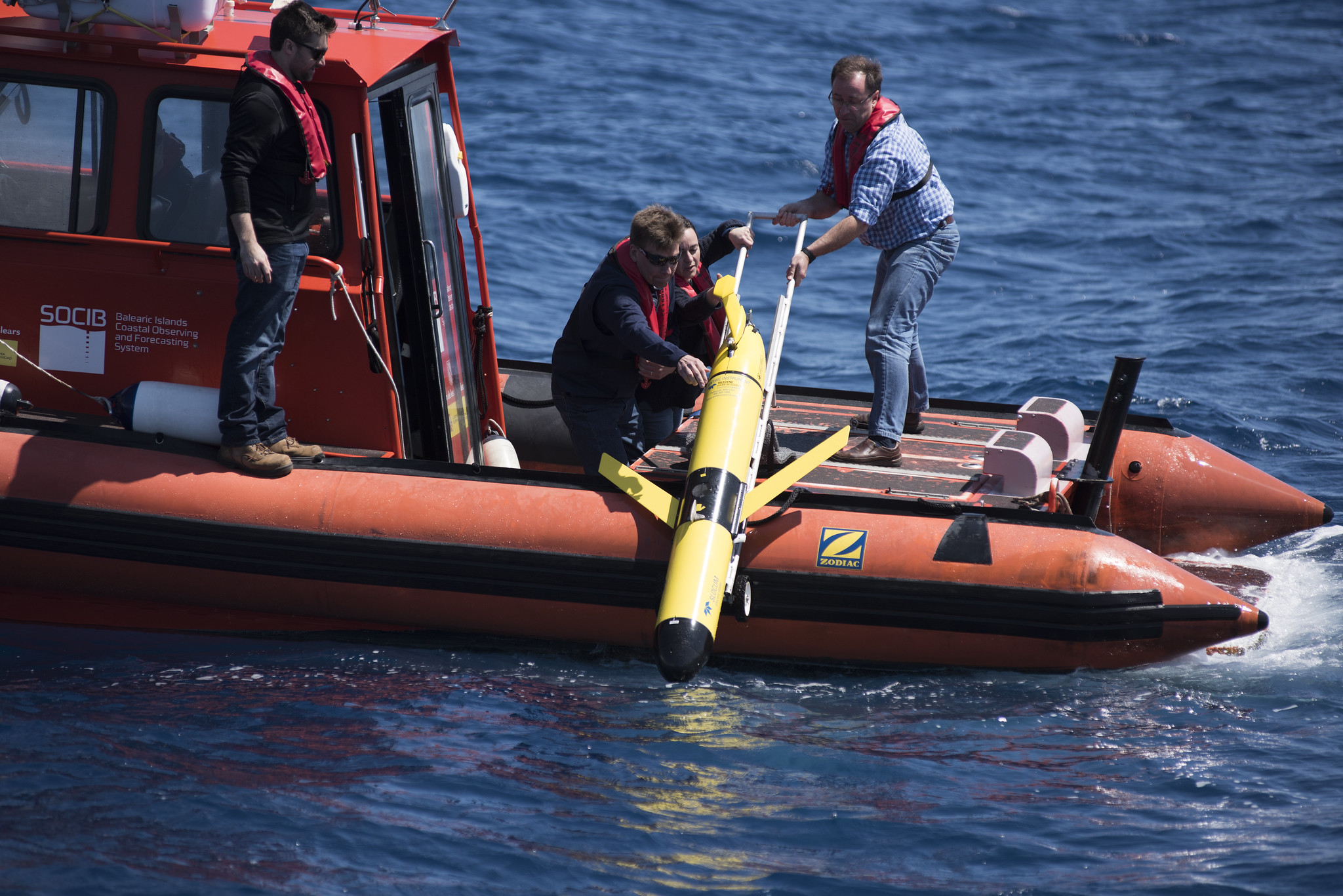  An Autonomous Underwater Glider that operates by flotation and carries sensors